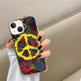thumbnail image 2 of Peace Sign Case Compatible with iPhone 13,Unique Trendy Design TPU Bumper Cover Case, 2 of 5