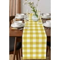 thumbnail image 2 of Hokiten Table Runners 36 Inches Long Dress Scarves, Yellow Gradient Farmhouse Kitchen/Dining Table Runner, Short Coffee Tablerunners, Farm Plaid Buffalo Checkered Gingham 13x36 Inch, 2 of 7