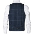 thumbnail image 3 of GFDYREE Men's Slim Fit Herringbone Tweed Suits Vest Premium Wool Blend Waistcoat, 3 of 7