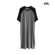 thumbnail image 4 of Qarigey Camisón de hombre, ropa de dormir raglán, pijama de manga corta, vestido de doble Color, cuello , camisa de dormir, camisón de Pijama Negro/Gris Oscuro XXXXL, 4 of 6