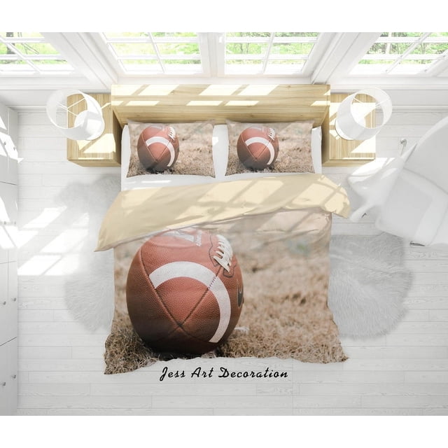 3D Rugby Pattern Quilt Cover Set Bedding Set Duvet Cover Pillowcases A149 LQH