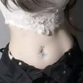 thumbnail image 6 of GKNET Vegetable Colour Heart Zirconia Wings Belly Button Ring Piercing Jewellery-AB, 6 of 9