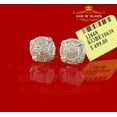 thumbnail image 6 of King of Bling's Aretes Para 925 Sterling White Silver 0.25ct Diamond Women And Men Round Earring, 6 of 11