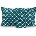 thumbnail image 2 of Bloomingdale Pattern Pillowcase 1500 Series 2-Piece Set Super Soft, Easy Slip-On and Wrinkle Resistant Queen Pillowcase, Turquoise, 2 of 2