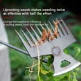 thumbnail image 4 of Kumdkd Professional Stainless Steel Weeding Tool - Heavy Duty Manual Weed Puller for Dandelions, Crabgrass & Thistles | 3-in-1 Garden Hand Tool with Ergonomic Handle | Lawn Care Essentials(5 teeth), 4 of 7