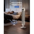 thumbnail image 3 of DREO 42" Tower Fans for home, Standing Bladeless Fan with Remote, 90° Oscillating Fan with LED Display, 12H Timer, 6 Speeds, 4 Modes, 26 ft/S High Velocity, 28dB Ultra Quiet Bedroom Fans, White, 3 of 6