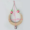 thumbnail image 2 of Wood Bird Swing Moon Shaped Fun Beaded Bird Swing Parrot Swing Perch with Bell, 2 of 8