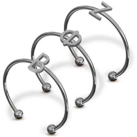 Sorority Shop Zeta Phi Beta Stacking Ring Set - Adjustable Rings with Silver Plating