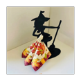 thumbnail image 4 of Halloween Witch Tabletop Server with Tablecloth Halloween Cupcake Witch Display Stand Home Decoration, 4 of 5