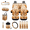 Calf Pumpkin Pattern, variant on Eheartsgir Frog Mandala Car Seat Protector Kit, with Car Seat Cover Protector Car Seatbelt Cover Vehicle Cup Pad Car Garbage Bag Car Rear View Mirror Cover