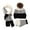 A-Black55, variant on Bibifish Kids Hat Gloves Scarf Sets 3 Pc Striped Pattern Beanies Hat Gloves And Long Scarf Boys Girls Outdoor Activities Thermal Hat Gloves Scarf Sets