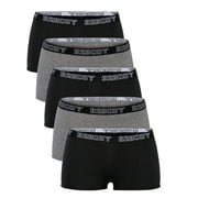B2BODY Women's Panties Cotton Boyshort Underwear Small to Plus Sizes Multi-Pack