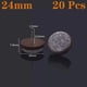 thumbnail image 2 of Deslizadores de muebles de fieltro marrón de 24 mm con clavos - Protectores de piso para patas de silla - Deslizadores de silla de fieltro con clavos Deslizadores marrones Cabeza Silla Pata de mesa Pr, 2 of 5