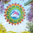 thumbnail image 4 of asddcavvf 3D Dynamic Rotating Wind Chime Stainless Steel Color Metal Sheet Wind Rotating Energy Courtyard Art Outdoor Metal Hanging Wind Chime Wind Chimes Dogs Copper Wind Chime, 4 of 5