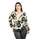 thumbnail image 1 of Blusa con escote cruzado Roman Fashion / Tallas Extras, 1758 (Beige/Negro) beige 36, 1 of 5