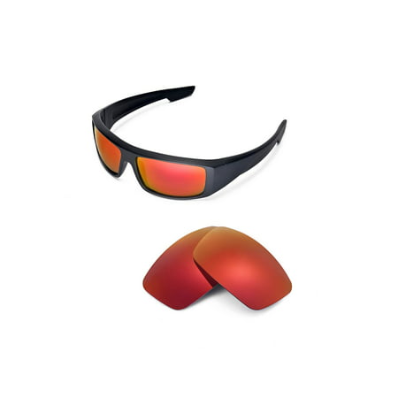 walleva replacement lenses for spy optic logan sunglasses - multiple options available (fire red - polarized)