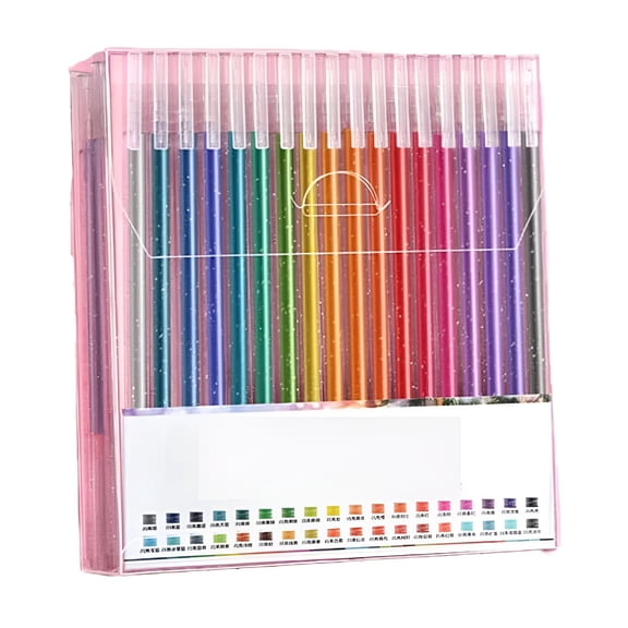 CCOCC Glitter Gel Pen Set,Glitter Pens for Adult Coloring Book,3D Jelly Pen,Multi Colored Gel Pens Fine Point Sparkle Markers for Drawing Writing Doodling