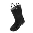 thumbnail image 5 of Kushyshoo Kids Rain Boots for Girls Boys Waterproof Rain Shoes with Easy On Handless Black Solid Boots Size 12, 5 of 8
