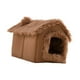 thumbnail image 4 of Casa tipo caseta para perros suave con forma de cueva cálida con cojín para el invierno, nido para gatos ligero, desmontable y multiusos, suministros Marrón L, 4 of 8