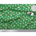 thumbnail image 2 of Soimoi Green Georgette Viscose Fabric Crystals & Stripe Print Sewing Fabric BTY 42 Inch Wide, 2 of 3