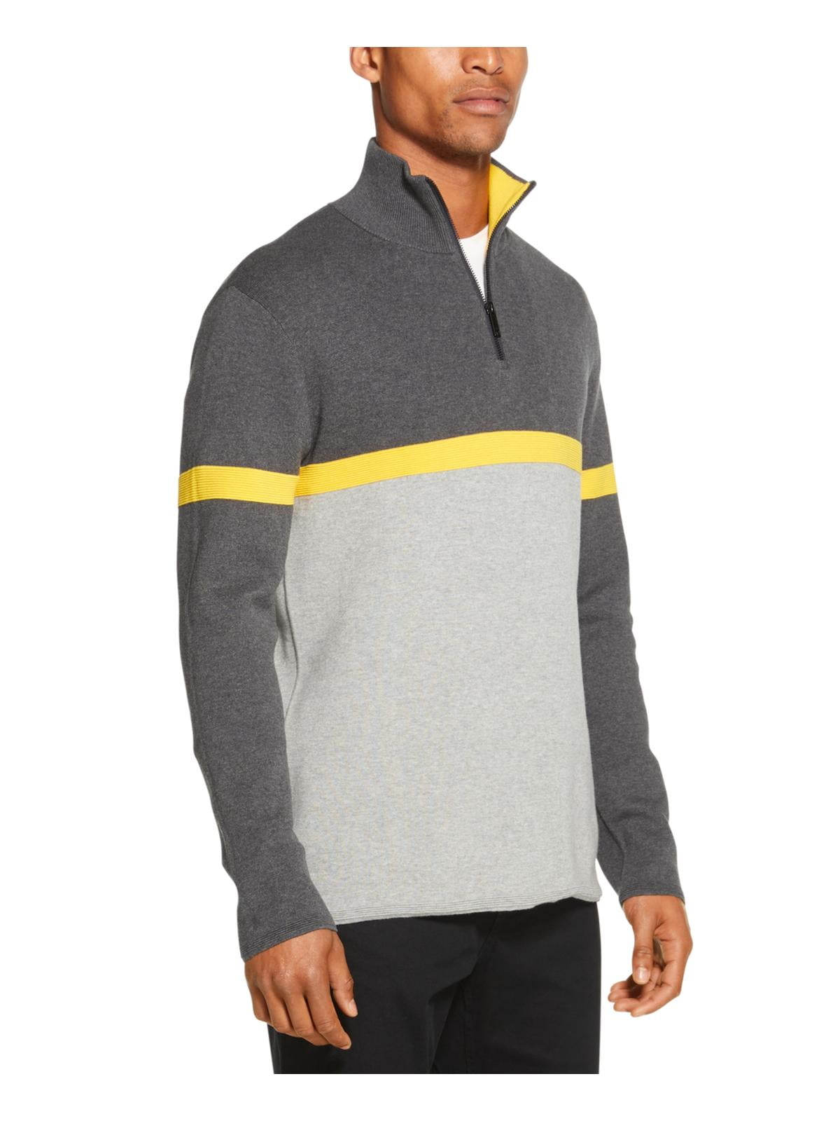 DKNY Mens Mock Neck 1/4 Zip Pullover 