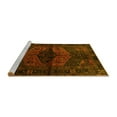 thumbnail image 2 of Ahgly Company Machine Washable Indoor Square Persian Yellow Traditional Area Rugs, 5' Square, 2 of 4