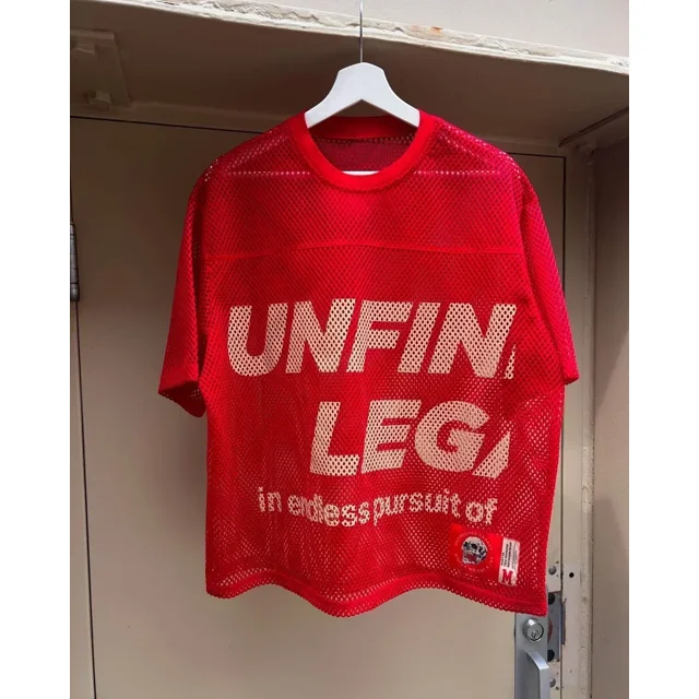 Camiseta con estampado de letras de moda de malla personalizada de verano Y2K, ropa de pareja de hip-hop, baloncesto, culturismo y punk Harajuku