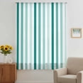 thumbnail image 3 of Green Stripe Sheer Curtains 72 Inches Long, Gradient Geometric White Vertical Striped Light Filering Curtains, Breathable Simi Curtain Privacy Drapes for Living Room Bedroom Window Treatment, 3 of 9