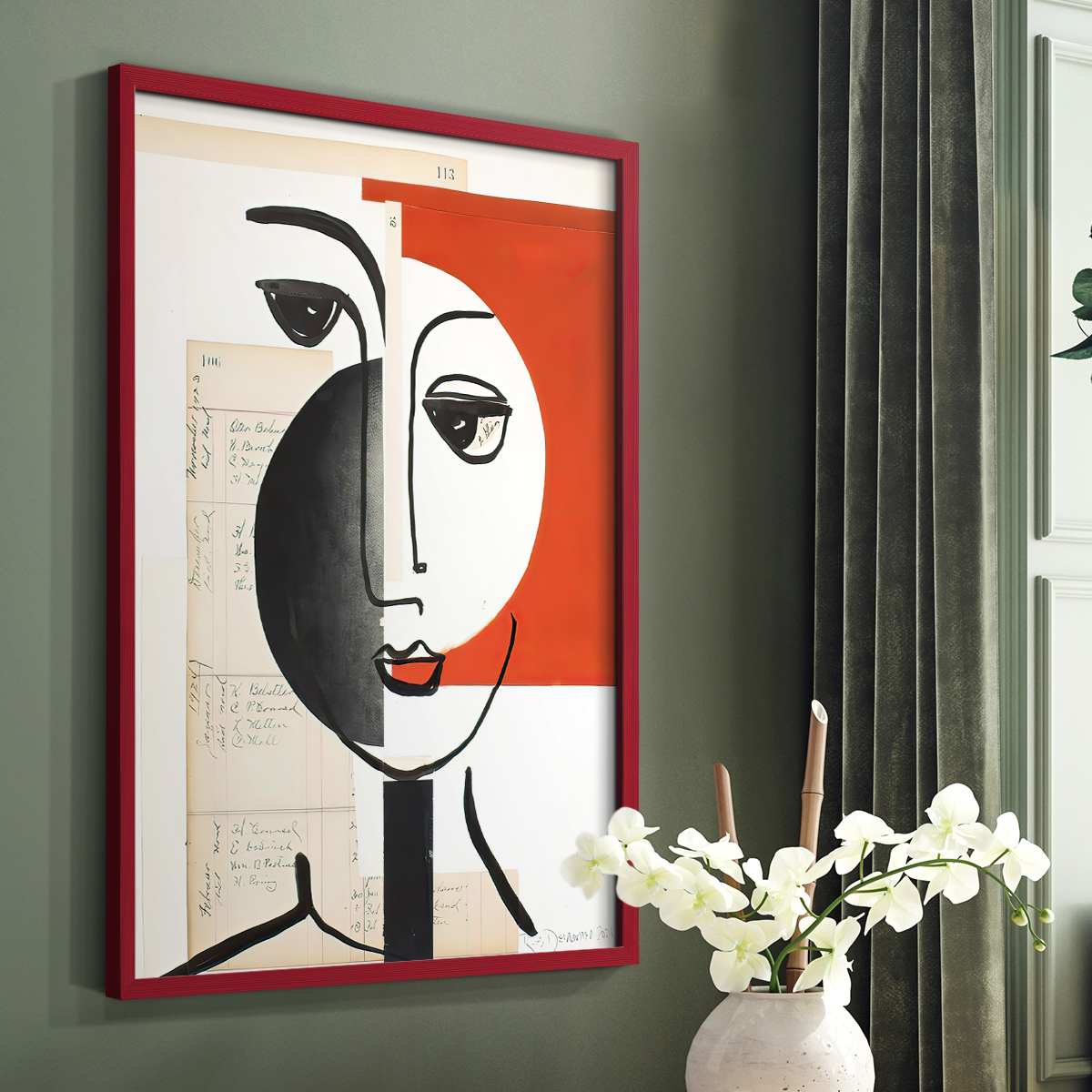 Faces of A Century IV in Paper Solid Wood 11 x 14 Framed Print