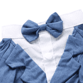thumbnail image 3 of Mascotas Azul Chaquetas de Boda Traje para Perros con Pajarita Azul Cachorro Gato Ropa Formal Camisa Esmoquin, 3 of 5