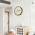 thumbnail image 6 of Indoor 12' Voice-Activated Luminous Decoration Wall Clock With LED Night Light Yellow Daisies Green Stems, 6 of 8