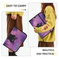 thumbnail image 4 of Accordion File Organizer with Zip Closure 13 Pockets Expanding File Folder Letter A4 Paper Document Organizer for Home Office Purple Sky and Black Cat, 4 of 7