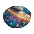 thumbnail image 1 of Disketp Colorful Planet Universe Funda Redonda para Taburete, Funda de Cojín para Silla de Bar Suave y Elástica-14 inch, 1 of 7