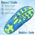 thumbnail image 3 of Vizari Loma Hook and Loop Junior Firm Ground Soccer Cleats for Kids – Comfortable, Durable, and Stylish Football Shoes for Boys and Girls, Blue/Green, 2, 3 of 6