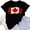 Black, variant on Gyexs Graphic T Shirt For Canada Day Celebration Comfortable Casual Short Sleeve Round Neck Top Women's Printed Tee (White & L)