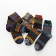 thumbnail image 4 of Dress Choice 4 Pairs Mens Athletic Socks Warm Cute Socks Cozy Wool Socks Hiking Trekking Crew Socks Random Color, 4 of 7