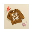 thumbnail image 3 of Qiylii Baby Letter Print Sweatshirt, Long Sleeve Round Neck Pullover Tops, 3 of 7