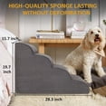 thumbnail image 4 of Curved Dog Stairs Ramp for High Beds 19.7" H 4-Step Dog Steps for Small Dogs and Cats Removable and Washable Pet Stairs for High Bed Climbing Non-Slip Balanced Pet Step Indoor Deep Grey, 4 of 6