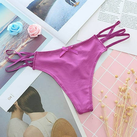 

Hunpta Underwear Women Sexy Ladies Low Waist Panties Sexy Thong Fashion Cross Strap Thong Women T Pants