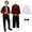 Y2-Wine, variant on ATOGUTA Boys Formal Suit 1T-14 with Dress Shirt, Bow Tie, Jackets, Vest, and Pants Classic Formal Suit Set Navy
