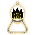 thumbnail image 1 of Fairy Tale Castle Colorful Illustration Beer Bottle Cap Opener Stainless Steel Key Chain, 1 of 3
