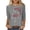 Gray, variant on Kaemgyyd Christmas Shirts for Women Soft Cozy Print Pajamas Tee Crew Neck 3/4 Sleeve Casual Trendy Tops