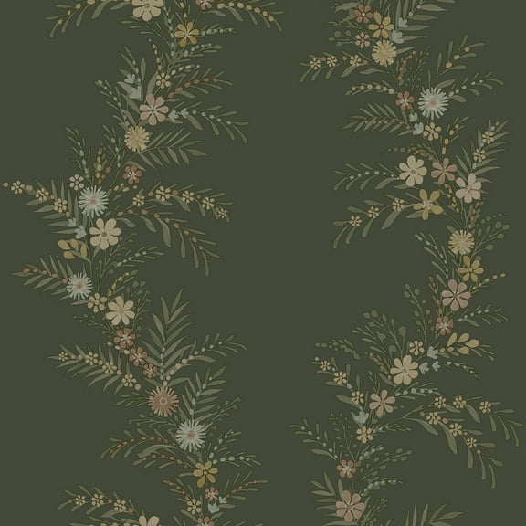 Chris Loves Julia Posy Spruce Peel and Stick Wallpaper