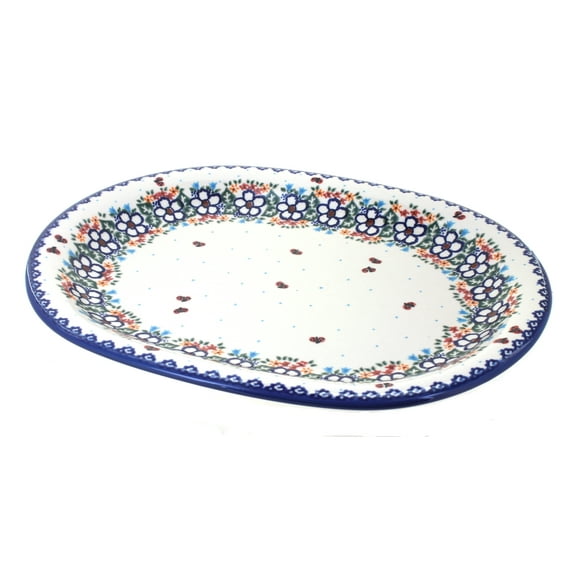 Blue Rose Polish Pottery Scarlett Large Oval Platter