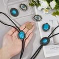 thumbnail image 3 of 6Pcs 3 Styles Bolo Tie Slider Clasp Leather Necktie Ties Slide Synthetic Turquoise Tie Western Cowboy Bolo Ties Decor for Bracelet Jewelry Making DIY Craft Wallet Bag, 3 of 6