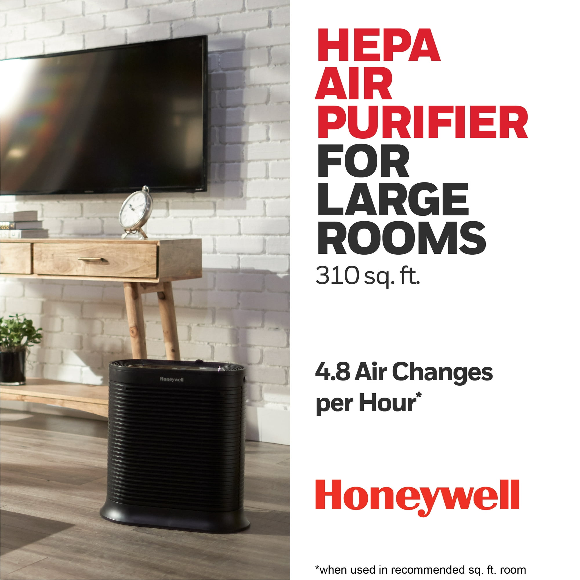 Honeywell Air Purifier, HPA200, 1500 sq ft, HEPA Filter, Allergen, Smoke, Pollen, Dust Reducer
