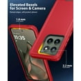 thumbnail image 7 of ENTRONIX Heavy Duty Case for Moto G Stylus (2025) Triple Layer Protective Rugged Cover, Red, 7 of 7