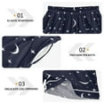 thumbnail image 5 of Women's Satin Pajama Shorts Moons and Stars with Pockets, Elastic Waist Sleep Lounge Shorts, 5 of 7