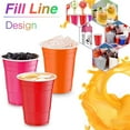 thumbnail image 2 of (Black) 10PCS 450ml Colorful Disposable Plastic Cup Beer Pong Cup Redcups Cup For Graduation Party Or Bar Game Company Party, 2 of 4