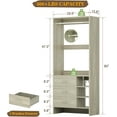 thumbnail image 7 of Aheaplus 2.5FT Closet System with 3 Drawers, 29.5’’ Closet Organizer, Wood Closet Organizer System, Walk-in Closet or Small Closets Wardrobe, Clothes Rack with Hanging Rods,-E6, White Oak, 7 of 7